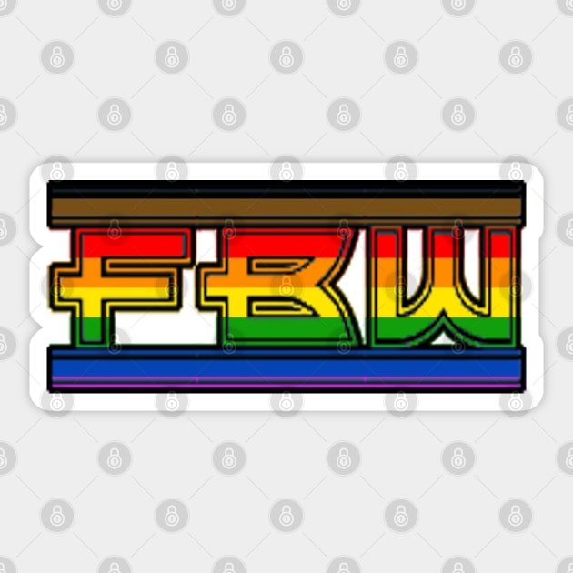 FBW Pride Flag Logo Design Sticker by FBW Wrestling 